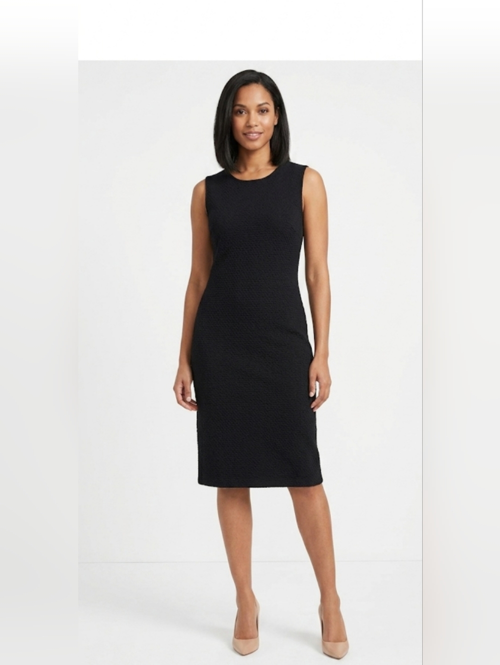 Club Monaco Black Sheath Midi Dress
